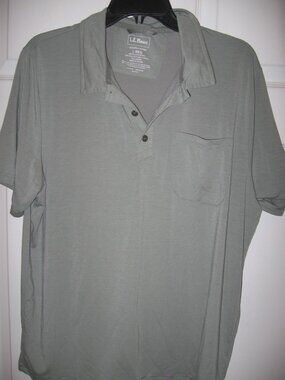 L.L. Bean Polo Shirt Men's Size Large Slightly Fitted Sage Green
